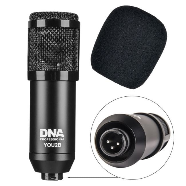 DNA YOU2B ZESTAW MIKROFON INTERFEJS AUDIO STATYW OKABLOWANIE PODCAST