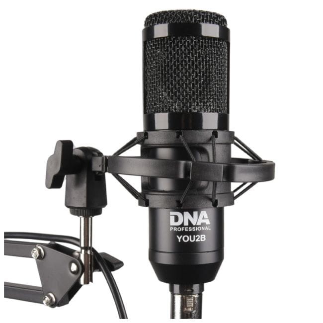 DNA YOU2B ZESTAW MIKROFON INTERFEJS AUDIO STATYW OKABLOWANIE PODCAST