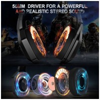 ONIKUMA K10 SŁUCHAWKI GAMINGOWE DLA GRACZY RGB LED Z MIKROFONEM