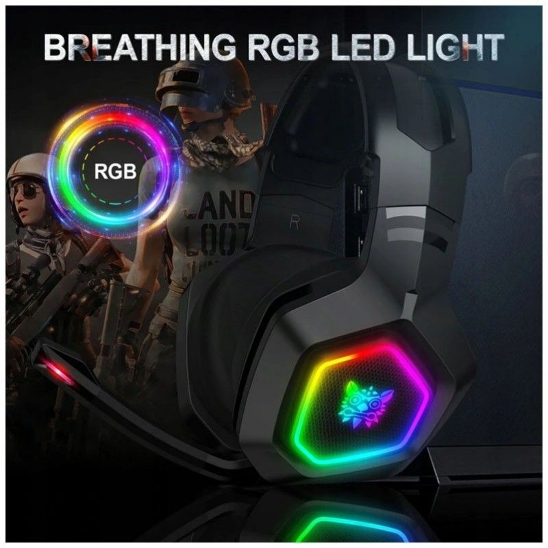 ONIKUMA K10 SŁUCHAWKI GAMINGOWE DLA GRACZY RGB LED Z MIKROFONEM