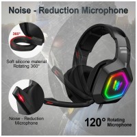 ONIKUMA K10 SŁUCHAWKI GAMINGOWE DLA GRACZY RGB LED Z MIKROFONEM
