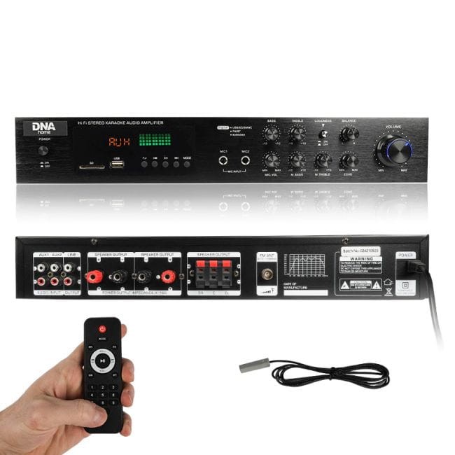 DNA AMPLI 5.0 WZMACNIACZ DŹWIĘKU STEREO HIFI USB SD FM AUX PILOT