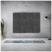 NN MATA AKUSTYCZNA PANELE WYGŁUSZAJĄCE DŹWIĘKOCHŁONNE Z GĄBKI PIANKA 50x50x5cm 12szt