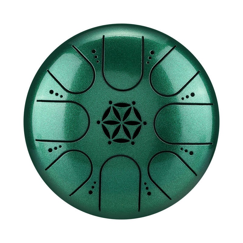 HLURU TCT8-5-JEWELGREEN LOTUS 8 TON 5 TONGUE DRUM HANDPAN