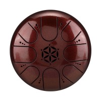 HLURU TCT8-5-VERMILION LOTUS 8 TON 5 TONGUE DRUM HANDPAN