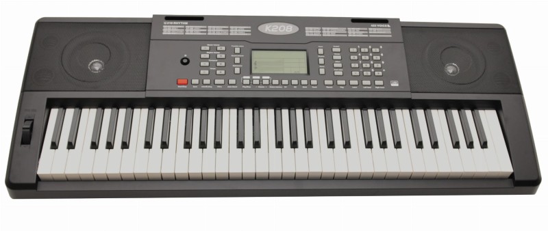 K208 KEYBOARD 61 KLAWISZY DYNAMICZNA KLAWIATURA USB MP3 MIC