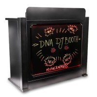 DNA DJ BOOTH BK CZARNY STÓŁ STANOWISKO DJ PODŚWIETLANA TABLICA LED RGB DŁUGOPISY POKROWIEC