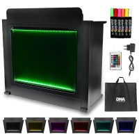 DNA DJ BOOTH BK CZARNY STÓŁ STANOWISKO DJ PODŚWIETLANA TABLICA LED RGB DŁUGOPISY POKROWIEC