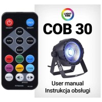 LIGHT4ME COB 30 MOCNY LEKKI PAR LED RGB CZARNY