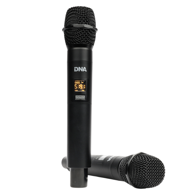 DNA VM DUAL VOCAL EFFECT SET DWA MIKROFONY BEZPRZEWODOWE DO RĘKI USB BLUETOOTH 518-542 MHz
