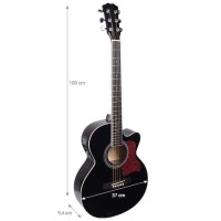 V-TONE EAG SET BK GITARA ELEKTROAKUSTYCZNA + WZMACNIACZ GITAROWY ZESTAW CZARNA