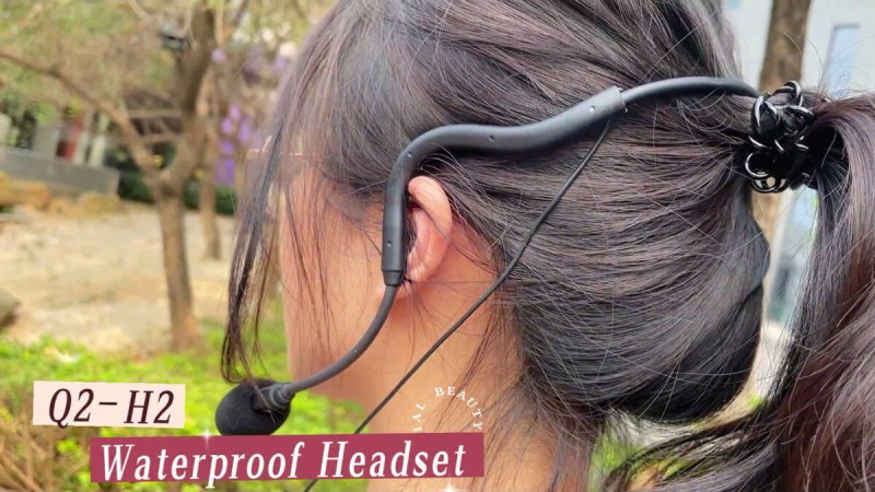 ACEMIC Q2/H2 PODWÓJNY MIKROFON BEZPRZEWODOWY NAGŁOWNY WODOODPORNY FITNESS AEROBIK