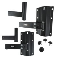 DNA BOX WALL GŁOŚNIKOWY STATYW ŚCIENNY ZESTAW 2 SZT CZARNY STABILNY WYTRZYMAŁY 30KG HAK