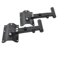 DNA BOX WALL GŁOŚNIKOWY STATYW ŚCIENNY ZESTAW 2 SZT CZARNY STABILNY WYTRZYMAŁY 30KG HAK