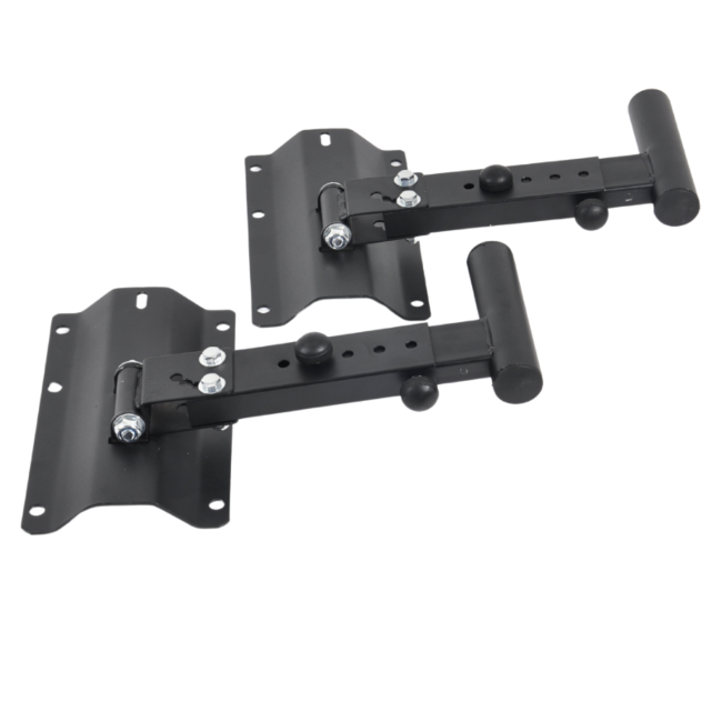 DNA BOX WALL GŁOŚNIKOWY STATYW ŚCIENNY ZESTAW 2 SZT CZARNY STABILNY WYTRZYMAŁY 30KG HAK