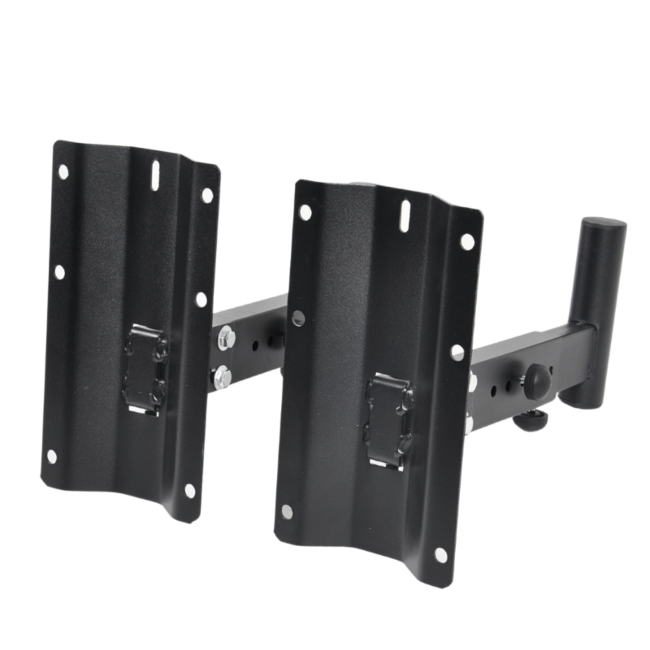 DNA BOX WALL GŁOŚNIKOWY STATYW ŚCIENNY ZESTAW 2 SZT CZARNY STABILNY WYTRZYMAŁY 30KG HAK