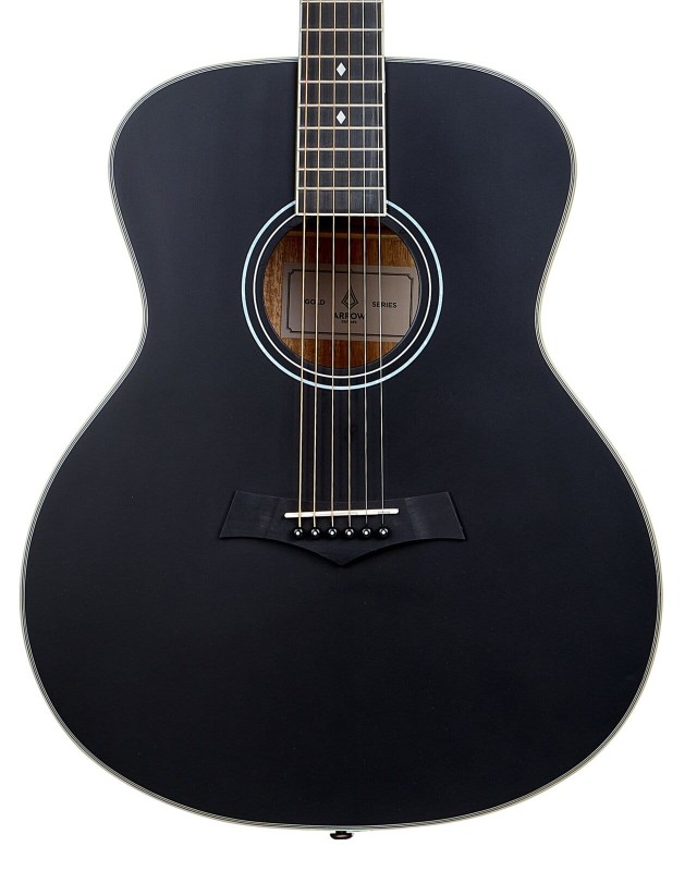 ARROW GOLD A BLK BLACK GITARA AKUSTYCZNA