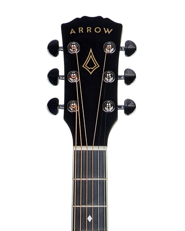 ARROW GOLD A BLK BLACK GITARA AKUSTYCZNA