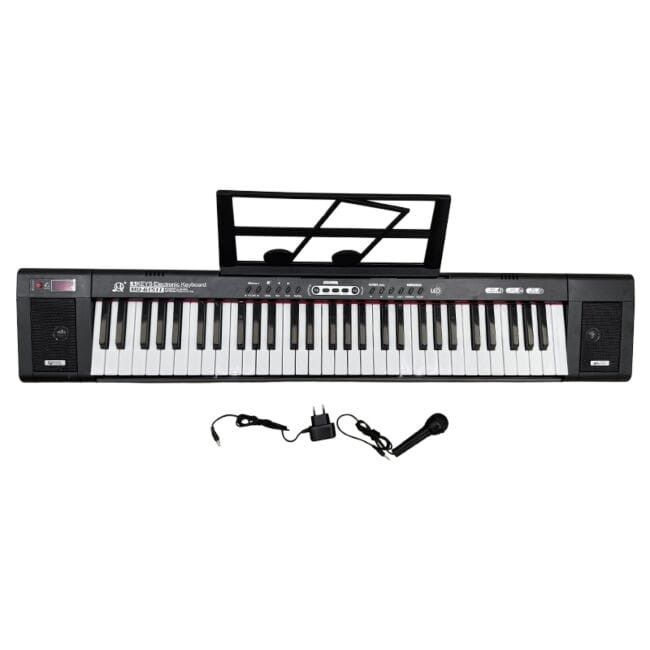 MQ 6151L KEYBOARD EDUKACYJNY PODŚWIETLANE KLAWISZE ORGANY DLA DZIECI DO NAUKI GRY MIKROFON