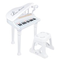 NN PIANINO KASIA WH BIAŁE KEYBOARD KLAWISZE ORGANY FORTEPIAN Z MIKROFONEM DLA DZIECI
