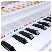 NN PIANINO KASIA WH BIAŁE KEYBOARD KLAWISZE ORGANY FORTEPIAN Z MIKROFONEM DLA DZIECI