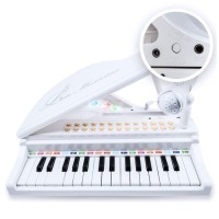 NN PIANINO KASIA WH BIAŁE KEYBOARD KLAWISZE ORGANY FORTEPIAN Z MIKROFONEM DLA DZIECI