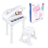 NN PIANINO KASIA WH BIAŁE KEYBOARD KLAWISZE ORGANY FORTEPIAN Z MIKROFONEM DLA DZIECI