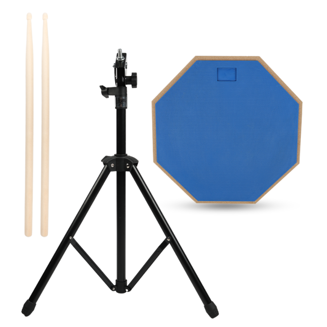 V-TONE PDS1 NIEBIESKI PAD PERKUSYJNY 12 DO ĆWICZEŃ STATYW PAŁECZKI POKROWIEC ZESTAW