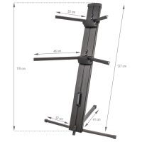 V-TONE DELUXE K2 STATYW KLAWISZOWY PODWÓJNY REGULOWANY