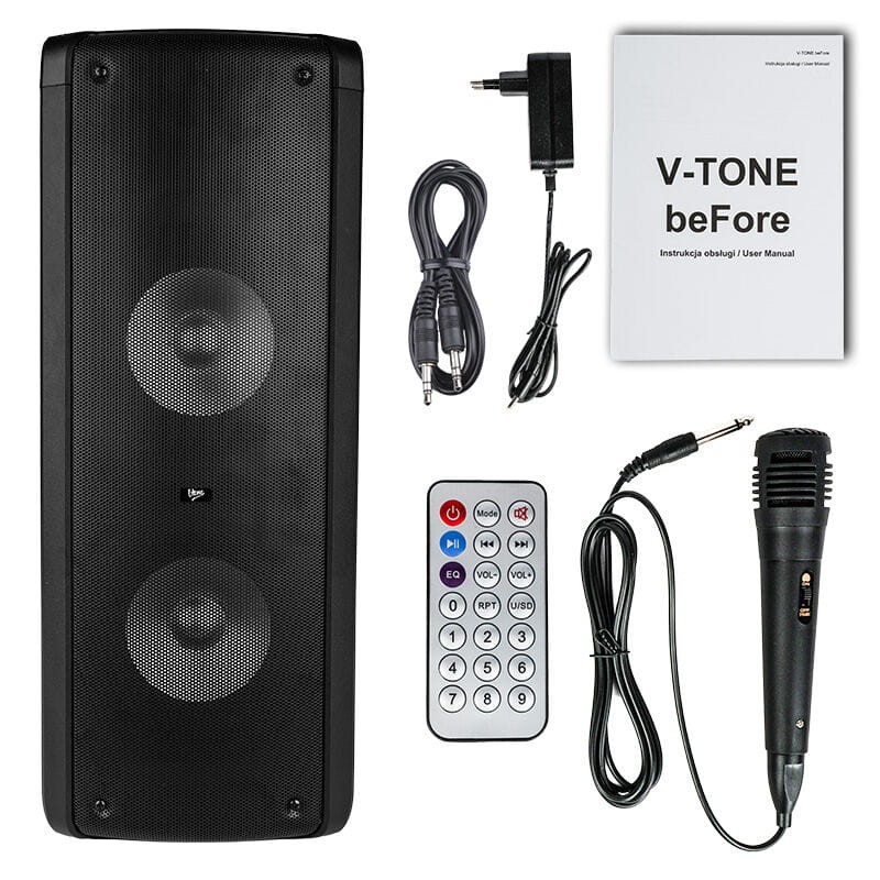 V-TONE beFore PRZENOŚNY GŁOŚNIK BEZPRZEWODOWY Z MIKROFONEM