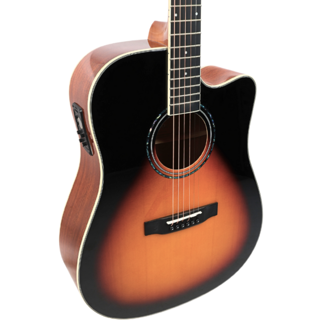 V-TONE VEAG1 CE VS GITARA ELEKTROAKUSTYCZNA 4/4 DREADNOUGHT CUTAWAY SUNBURST