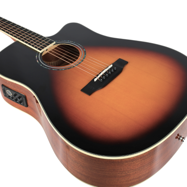 V-TONE VEAG1 CE VS GITARA ELEKTROAKUSTYCZNA 4/4 DREADNOUGHT CUTAWAY SUNBURST