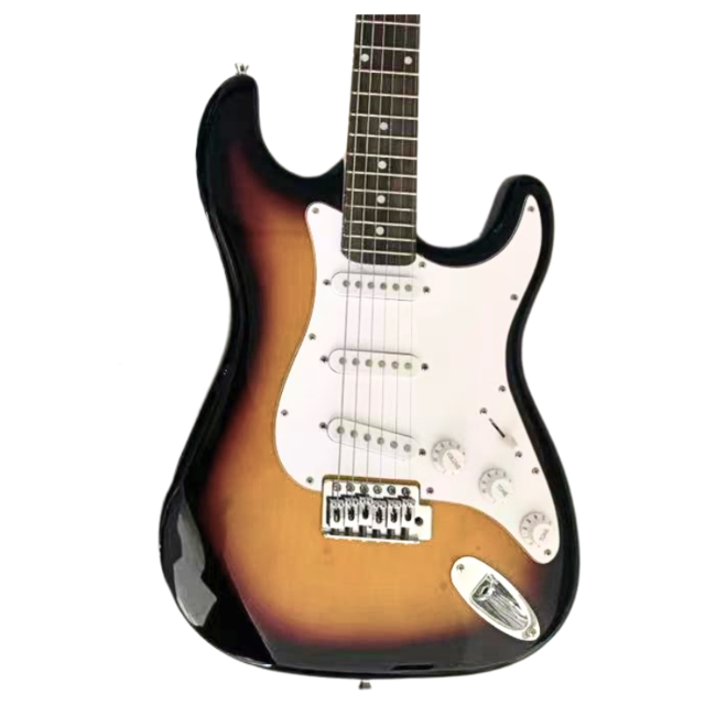 V-TONE ESST39 SB GITARA ELEKTRYCZNA 4/4 STRATOCASTER 39 SSS SUNBURST + WZMACNIACZ GITAROWY ZESTAW