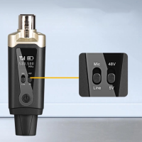DNA WXLR1 BEZPRZEWODOWY SYSTEM TRANSMISJI AUDIO UHF NADAJNIK ODBIORNIK USB-C +48V PHANTOM ADAPTERY ZESTAW