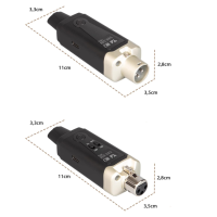 DNA WXLR1 BEZPRZEWODOWY SYSTEM TRANSMISJI AUDIO UHF NADAJNIK ODBIORNIK USB-C +48V PHANTOM ADAPTERY ZESTAW