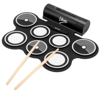 V-TONE RD7 PERKUSJA ELEKTRONICZNA ZWIJANA USB-C AUX 7 PADÓW PEDAŁY GŁOŚNIKI PAŁECZKI ZESTAW