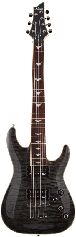 SCHECTER OMEN EXTREME 7 STBLK CZARNA GITARA ELEKTRYCZNA 7-STRUNOWA