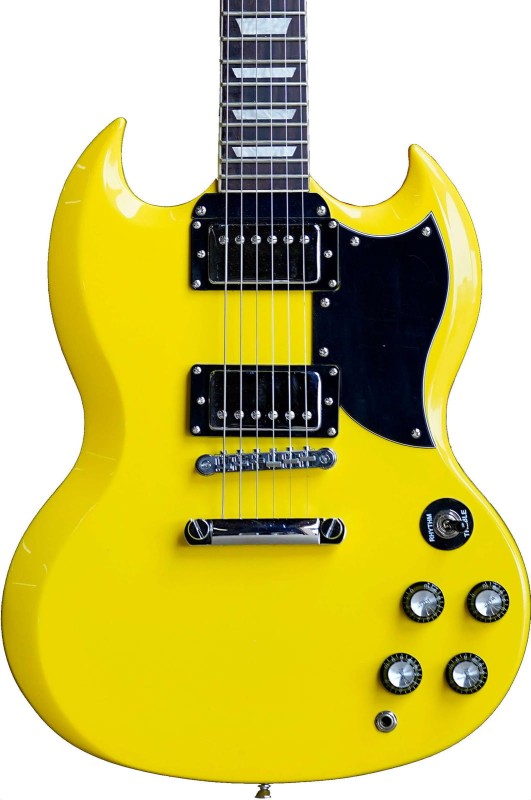 ARROW TWINCUT SG22 BANANA CUSTARD ROSEWOOD/BLACK ŻÓŁTA GITARA ELEKTRYCZNA