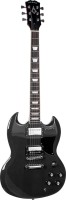 ARROW TWINCUT SG22 ABYSS BLACK ROSEWOOD/BLACK CZARNA GITARA ELEKTRYCZNA
