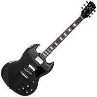 ARROW TWINCUT SG22 ABYSS BLACK ROSEWOOD/BLACK CZARNA GITARA ELEKTRYCZNA