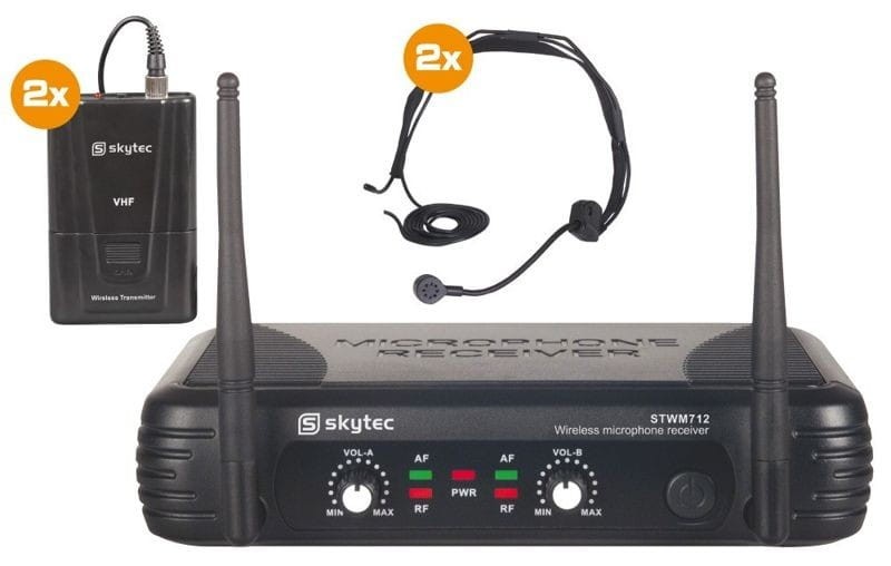 SKYTEC STWM712H MIKROFONY BEZPRZEWODOWE NAGŁOWNE