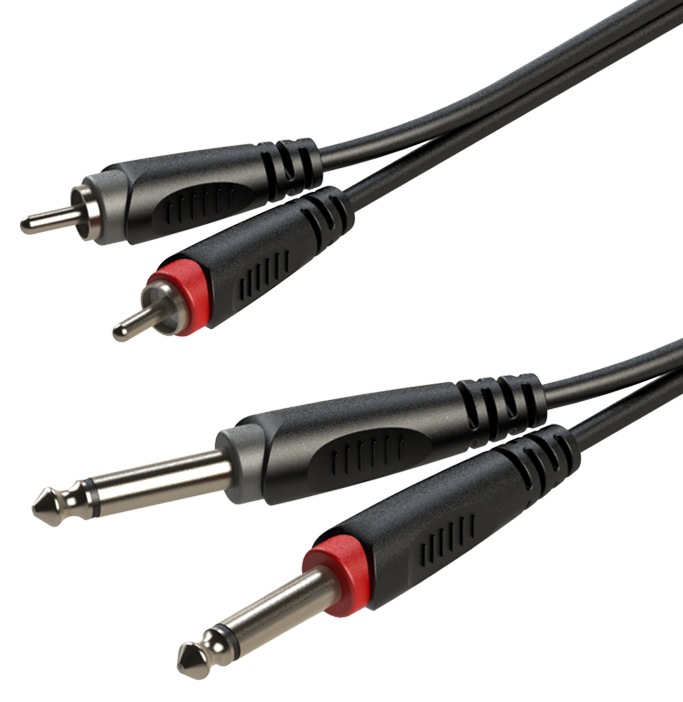 ROXTONE SACC150L3 KABEL AUDIO 2x RCA 2x JACK 6.3mm MONO 3m