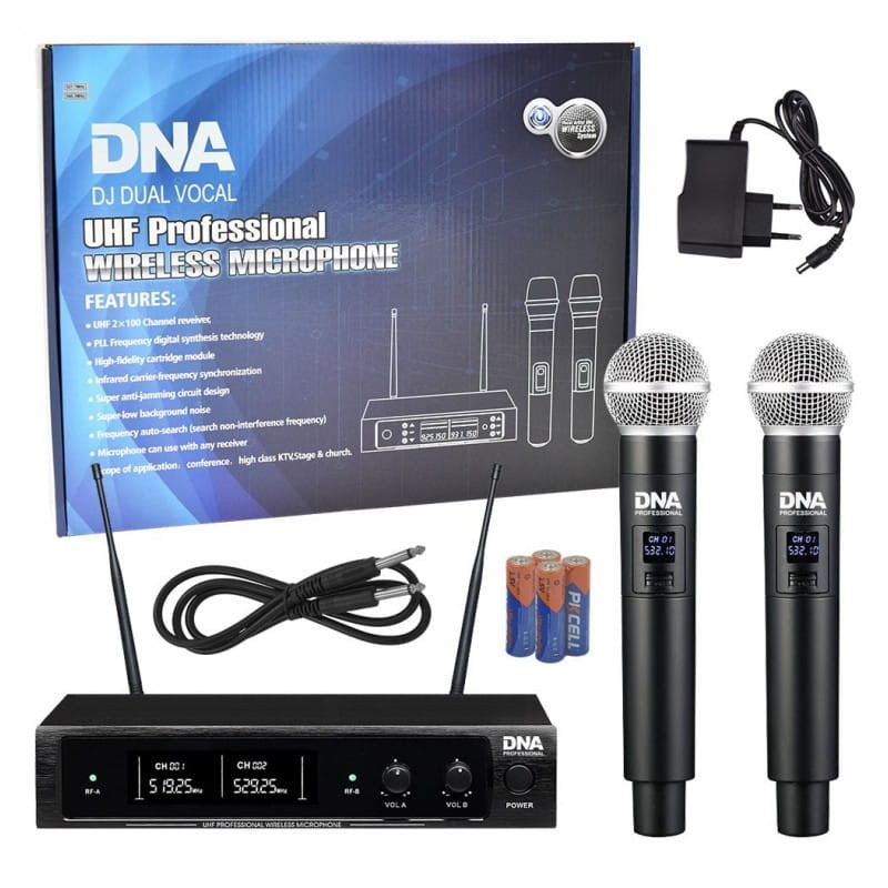 DNA DJ DUAL VOCAL wokalowy mikrofon bezprzewodowy