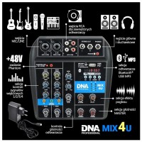 DNA MIX 4U mikser audio USB MP3 Bluetooth analogow