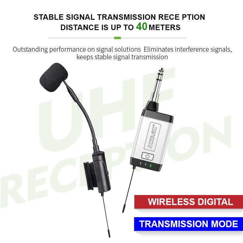 Bezprzewodowy system mikrofonowy do akordeonu Acemic Q2/AT-5