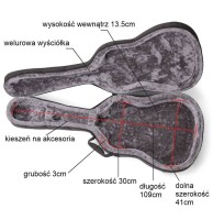 Futerał na gitarę akustyczną Hard Bag GB-90-41