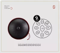 Tongue drum Hluru TAH9-14-InkBlack 9 ton 14"