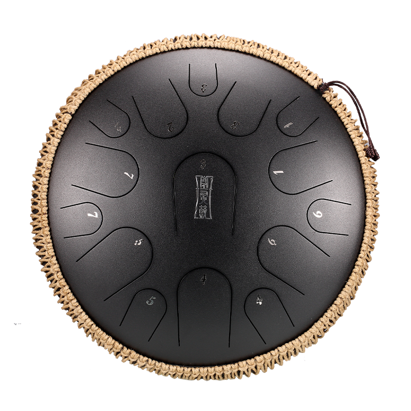 Tongue drum 15 ton 14" premium Hluru TB15-14-InkBlack