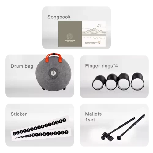 Tongue drum 15 ton 14" premium Hluru TB15-14-InkBlack