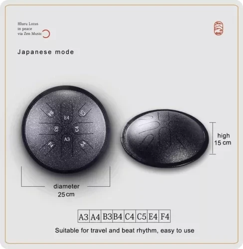 Travel drum Hluru TA8-10-InkBlack 8 ton 10"